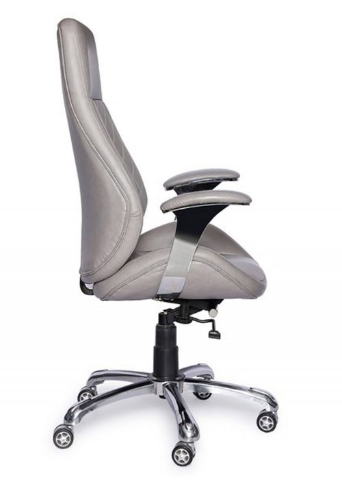 NGFC Revolving Brown 550 x 500 x 1300 mm Cushion Fabric Office Chairs_3