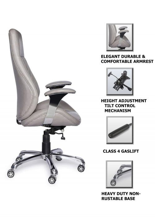 NGFC Revolving Brown 550 x 500 x 1300 mm Cushion Fabric Office Chairs_1
