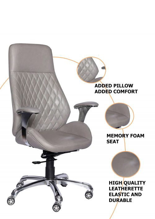 NGFC Revolving Brown 550 x 500 x 1300 mm Cushion Fabric Office Chairs_2