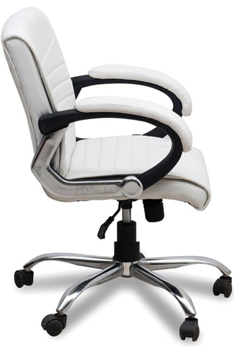 NGFC Revolving White 470 x 450 x 850 mm Foam Cushion Office Chairs_1