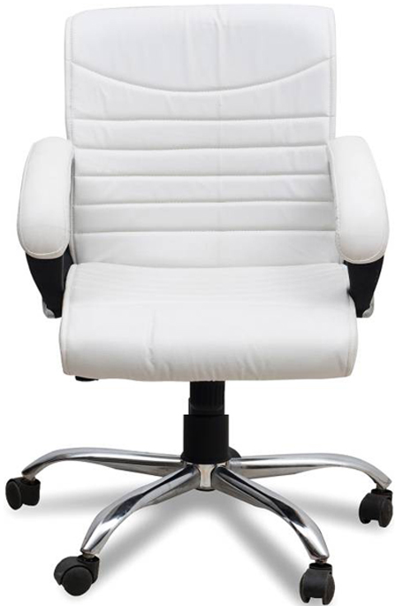 NGFC Revolving White 470 x 450 x 850 mm Foam Cushion Office Chairs_2