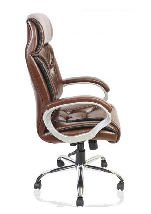 NGFC Revolving Brown 540 x 570 x 1260 mm Up-Down Gas Lift Movement Office Chairs_1