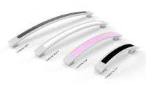 Steel and Zinc Curved Door Handles Chrome Black_0
