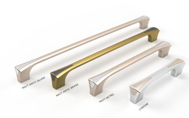 Steel,Zinc Rectangular Door Handles Matt Antic Silver_1