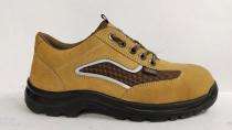 Allen Cooper Real Leather Steel Toe Safety Shoes Yellow_0