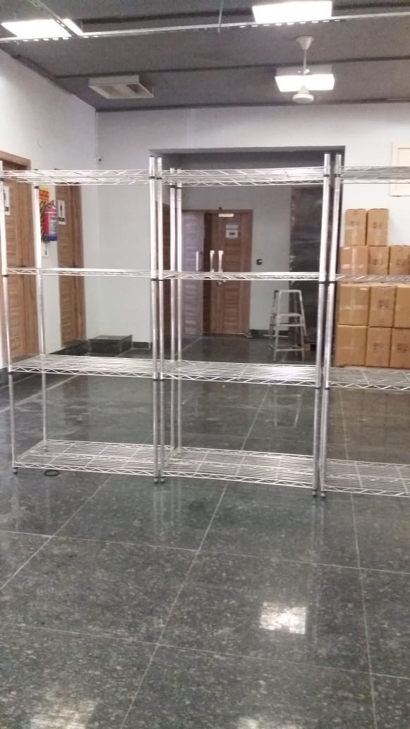 Rackwell Stainless Steel Angle Frame 4 Layers Industrial Racks 72 inch 36 x 18 inch_2