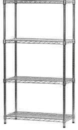 Rackwell Stainless Steel Angle Frame 4 Layers Industrial Racks 72 inch 36 x 18 inch_0