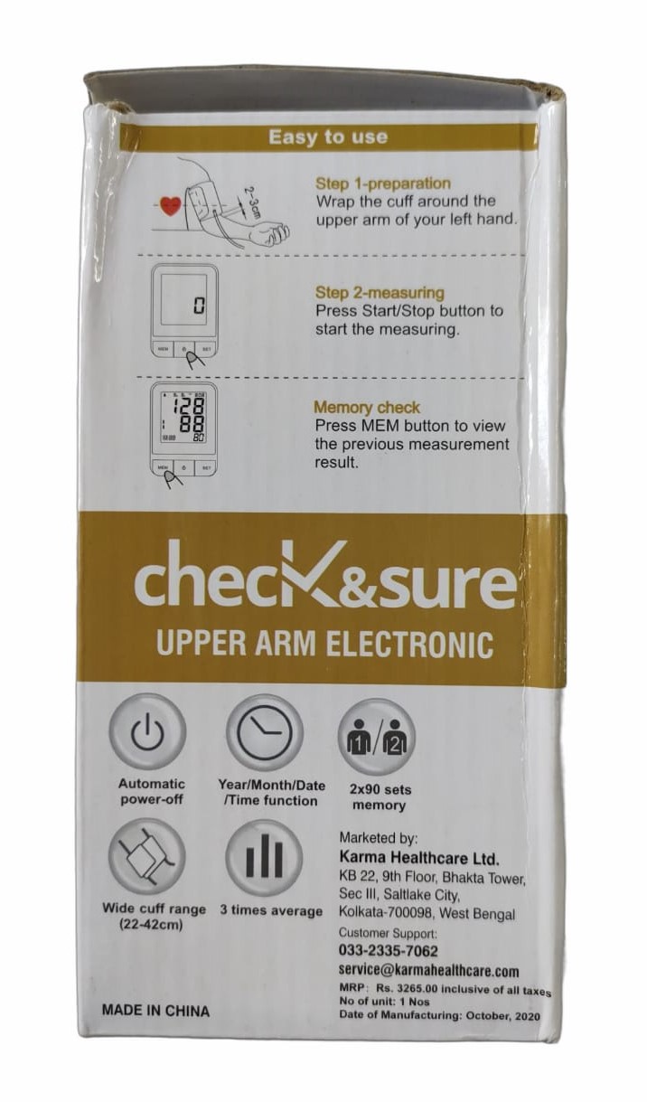 CHECK&SURE Vital Signs Monitor BLOOD PRESSURE AND PULSE_2