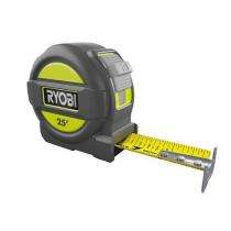 RYOBI 1 inch ABS Plastic, Alloy Measuring Tapes 5 m Yellow_0