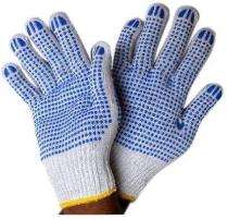 Midas Dotted Cotton Safety Gloves 16 inch_0