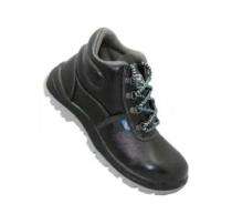 Real Leather Steel Toe Safety Shoes Black_0