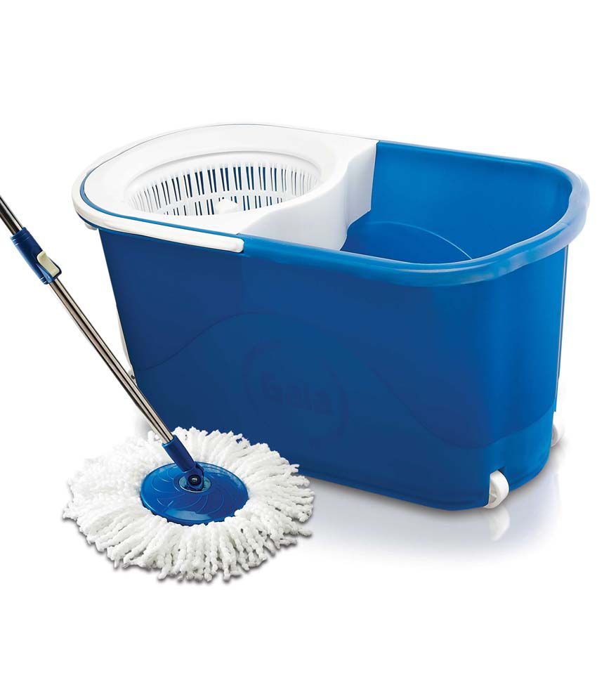 Avi Spin Bucket Mop Cotton 15.5 cm Blue_0