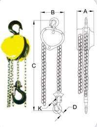 NIKE 1 metric ton Chain Pulley Block 3 m 25 kg_0