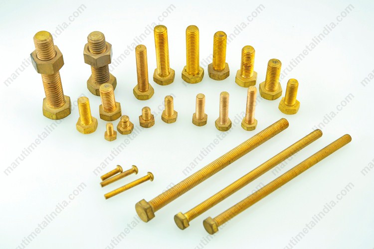 MARUTI METAL INDSTRIES From M2 Brass Hexagon Head Bolts 50 mm IS 319_1