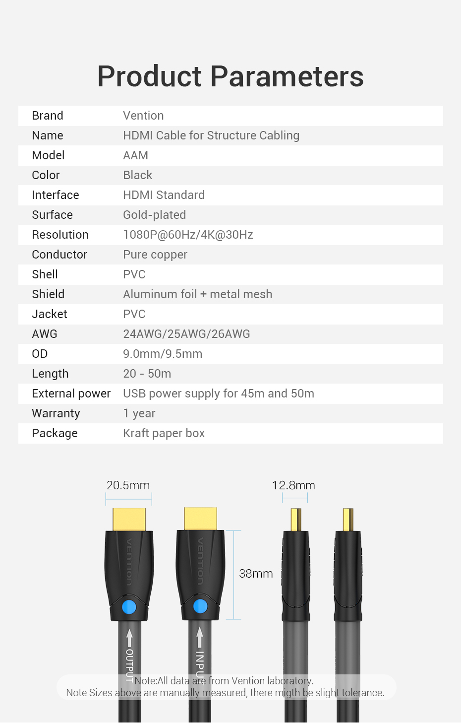 VENTION Standard Type A PVC 0.5 mm HDMI CABLE 40 m_1