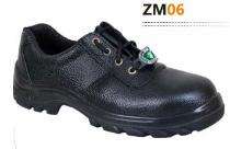 Zain ZM06 Buff Barton Leather Steel Toe Safety Shoes Black_0