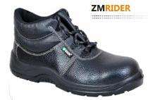 Zain ZMRIDER Buff Barton Leather Steel Toe Safety Shoes Black_0
