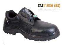 Zain ZM11536 (S3) Buff Barton Leather Steel Toe Safety Shoes Black_0