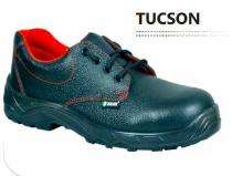 Zain TUCSON Buff Grain Leather Steel Toe Safety Shoes Black_0