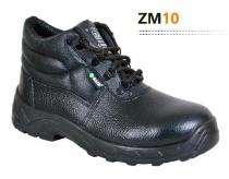 Zain ZM10 Buff Grain Leather Steel Toe Safety Shoes Black_0