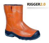 Zain RIGGER 2.0 Buff Grain Leather Steel Toe Safety Shoes Black_0