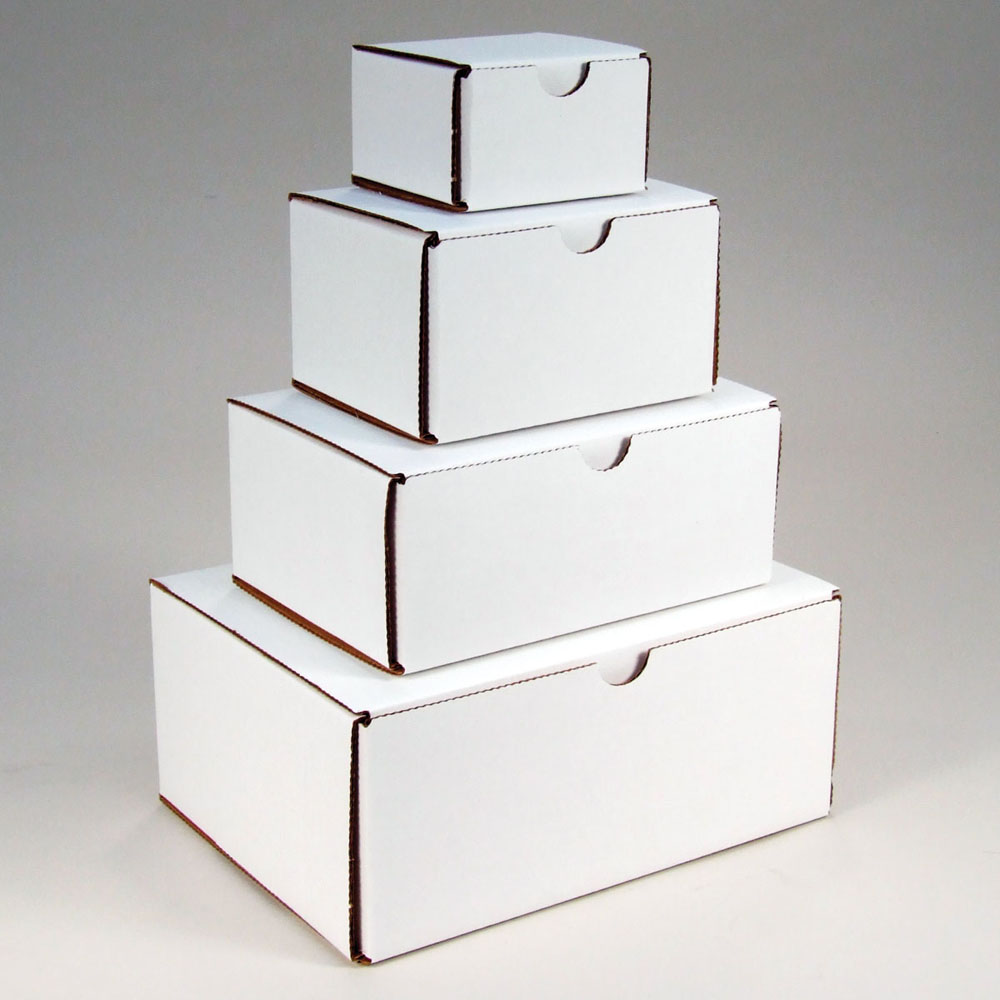 Heena 3 Ply 10.98 x 4.49 x 4.49 inch Customized White Corrugated Boxes_1