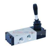 Aluminium Anodized 1/2 inch 5/3 Way Hand Lever Solenoid Valves 3AD-HR-5_0