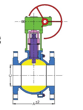 Royal Tech Valve 15 - 200 mm Renewable Teflon Seat Cast Steel Ball Valves Flanged Floating Type Class 300_1