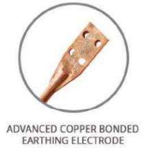 NFPL CBEE 5/8" X 8" Bonded Cu Rod with Clamp Steel 2400 mm Earthing Electrodes_0