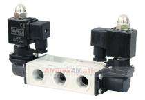 Aluminium Pressure Die Cast 1/4 inch 5/2 Way Double Solenoid Valves 2ARMDS-5_0