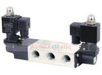 Aluminium Pressure Die Cast 1/2 inch 5/3 Way 3 Position Double Solenoid Valves 3ARMDS-5_0