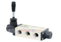 Aluminium Pressure Die Cast 1/4 inch 5/3 Way Hand Lever Solenoid Valves 3ARMHLV-5_0