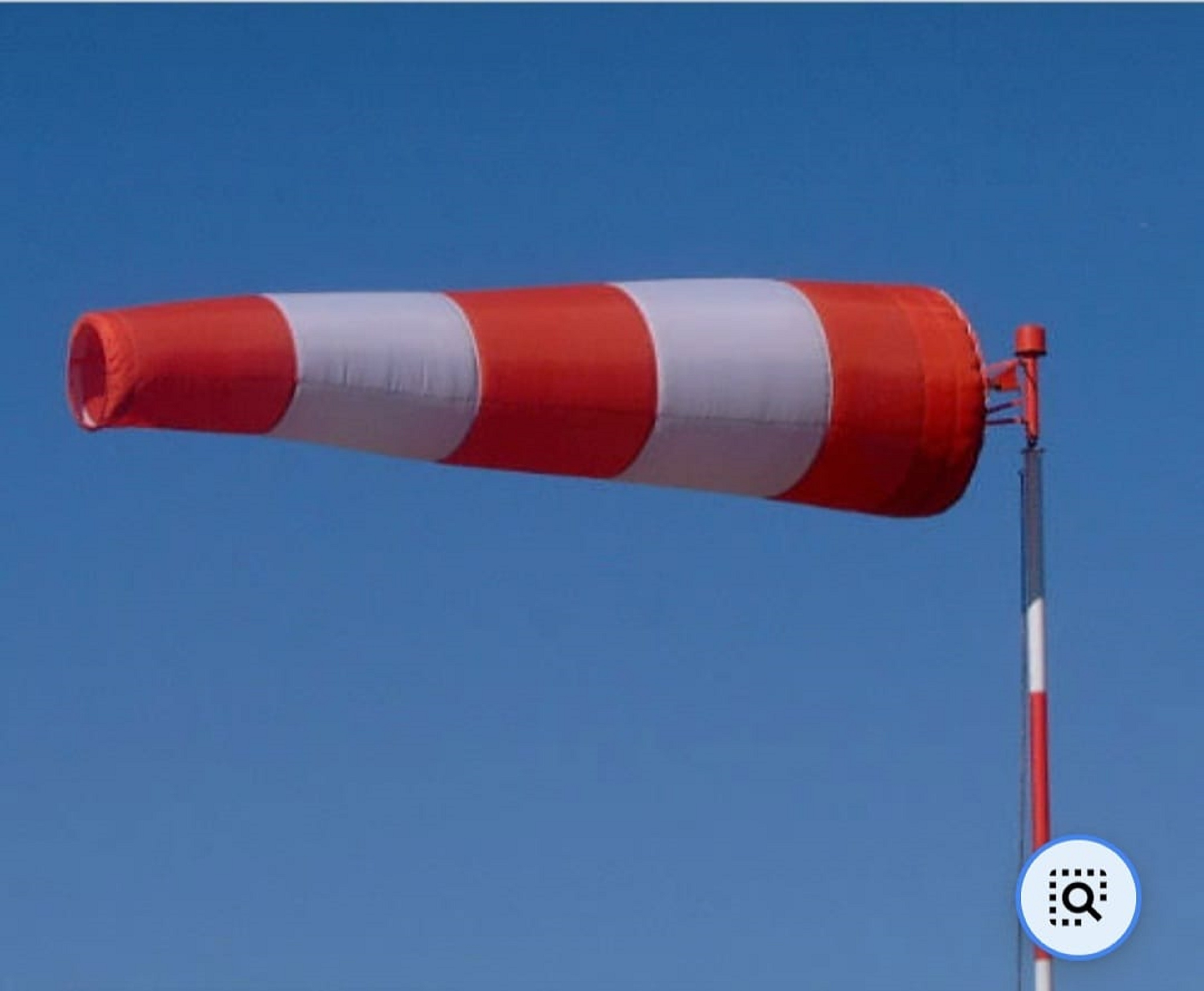 Wind Sock Nylon 6 inch Red & White_1