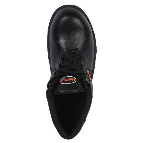 MANGLA SWATCH Synthetic Leather Steel Toe Safety Shoes Black_3