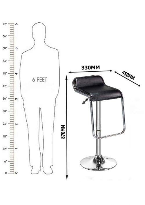 NGFC Stools Faux Leather, Chrome Black_2