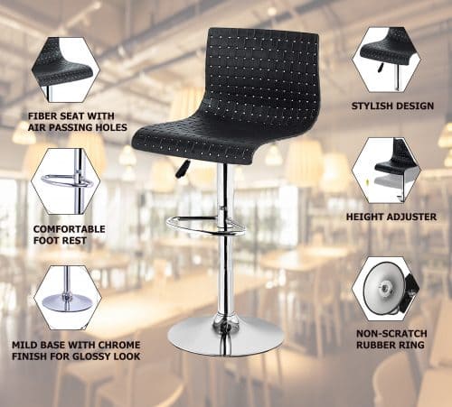 NGFC Stools Metal, Leather Black_4