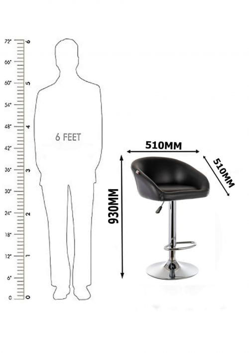 NGFC Stools Metal, Leather Black_1