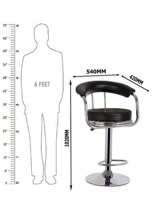 NGFC Stools Chrome, PU Cushion Black_2