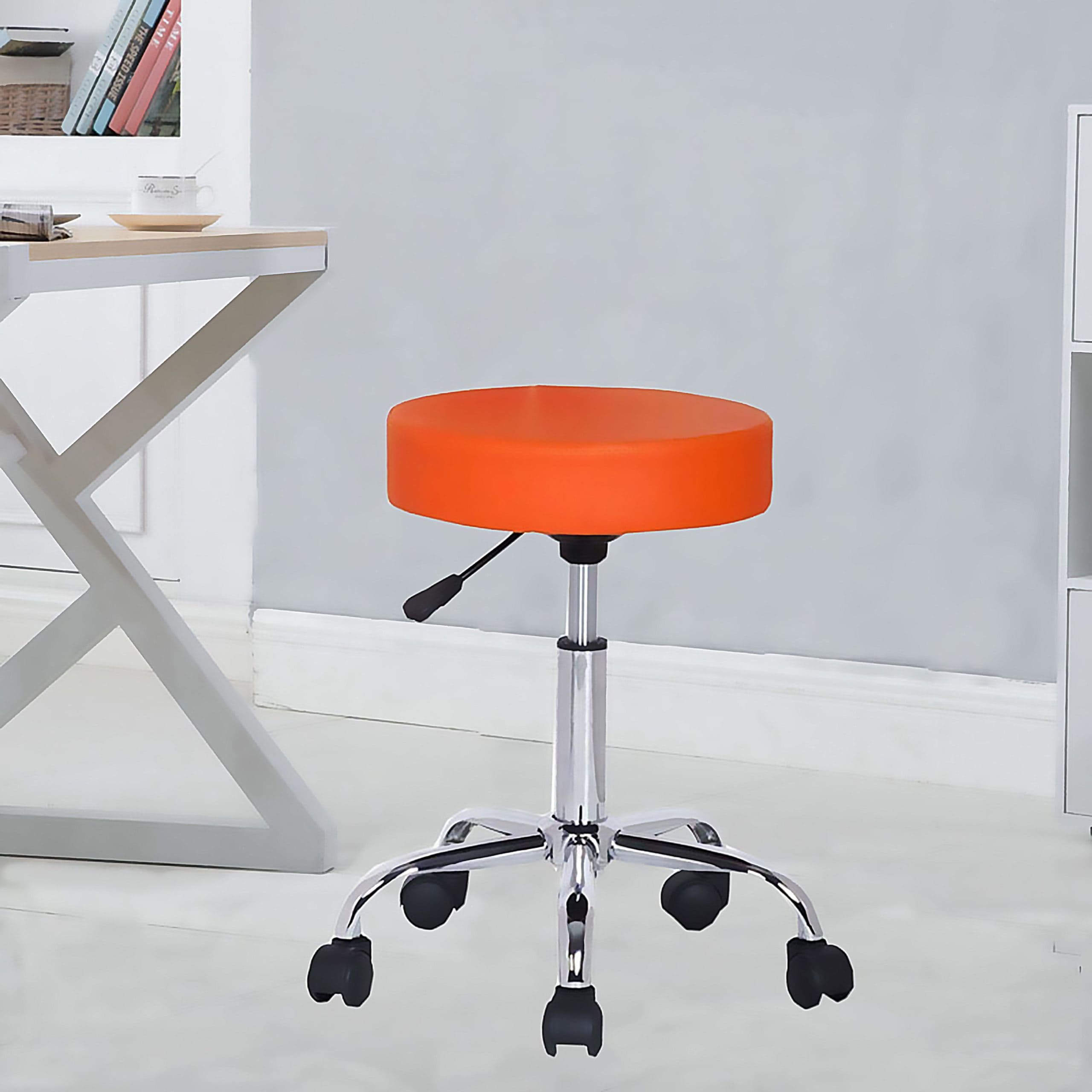 NGFC Stools Metal, Leather Orange_4