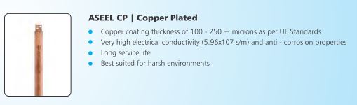 ASHLOK ASEEL 19 CP100/250 Pipe in Pipe Copper Plated 2000 mm Earthing Electrodes_1
