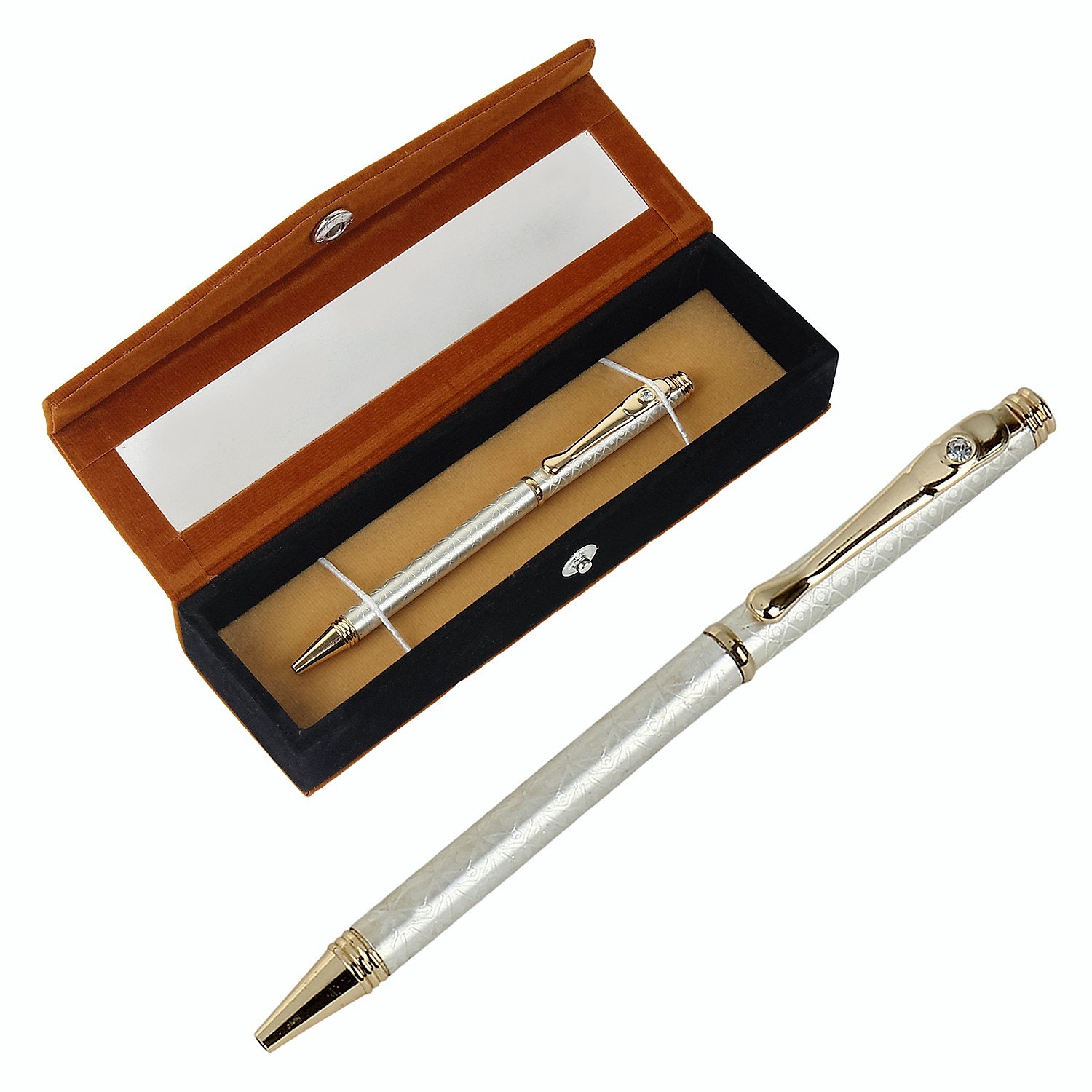 Parker Aster Model: 16287 Lacque Black Color Body with Silver Clip Roller  Ball Pen - Gift With Card Holder