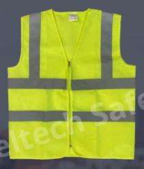 Deltech Fabric Safety Jackets L M04 Without Sleeves Yellow_0