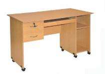 NGFC Computer Office Tables Bavarian Beech PLPB and MDF Board_0