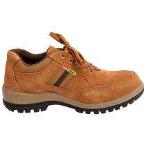 TEKTRON PVC Sporty Genuine Suede Leather Steel Toe Safety Shoes Brown_0
