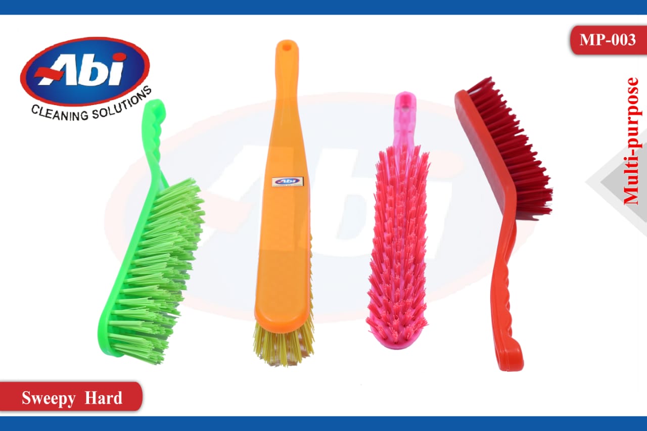Abi cleaning solutions Polypropylene Wash Basin Cleaning Brush Plastic Handle Red, Yellow, Green_1