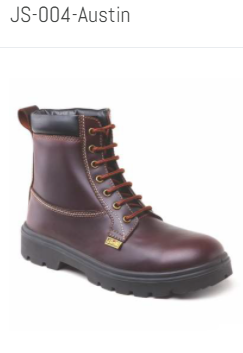 JS-004-Austin Cow Leather Steel Toe Safety Shoes Brown_0