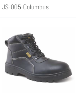 JS-005-Columbus Cow Leather Steel Toe Safety Shoes Black_0