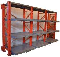 Mild Steel Slotted Angle 3 Layers Industrial Racks 1500 mm_0