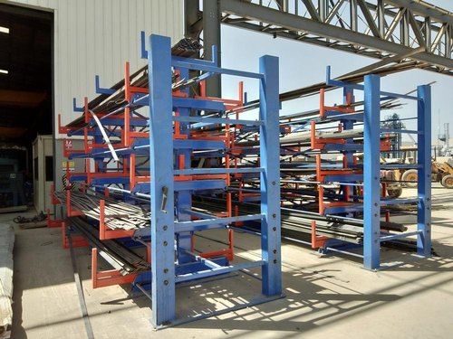 Mild Steel Storage 4 Layers Industrial Racks 7 ft_1