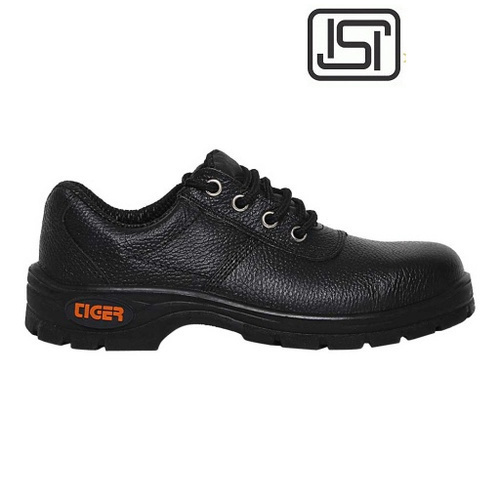 TIGER Lorex S1 BG Buff Leather Steel Toe Safety Shoes Black_2